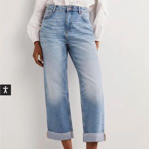 Boden straight jeans raw cut hem